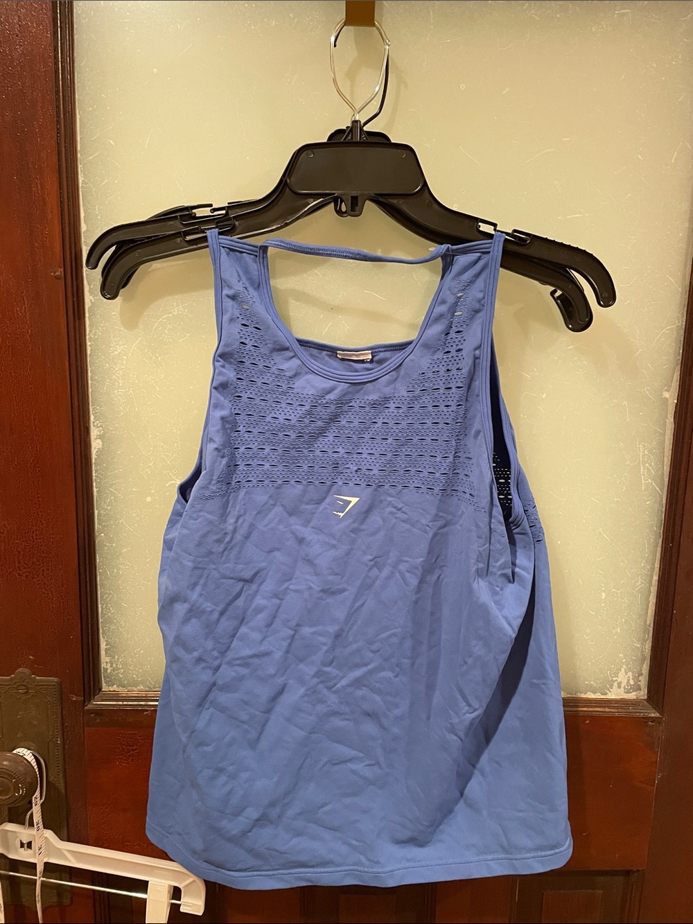 Gymshark Perforated Racerback Tank - Light Blue